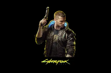 پوستر دیواری بازی Cyberpunk 2077 با پس زمینه سیاه برای اتاق