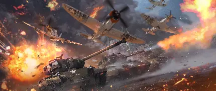 چاپ پوستر بک گراند بازی War Thunder با گرافیک واقعی و کیفیت HD