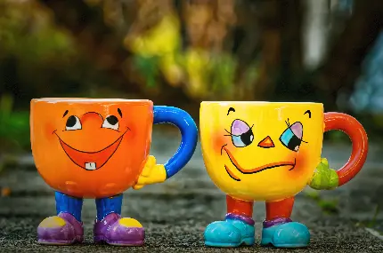 سفارش تابلو دیواری فنجان های بامزه با کیفیت بالا برای پذیرایی