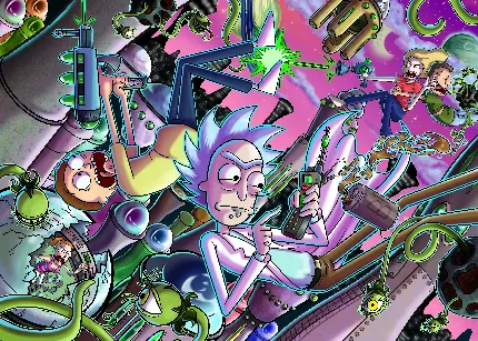 سفارش تابلو دکوراتیو Rick and Morty با چاپ 5K و قیمت مناسب