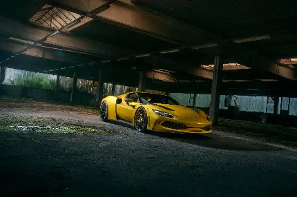 چاپ تابلو شاسی Novitec Ferrari 296 برای پذیرایی
