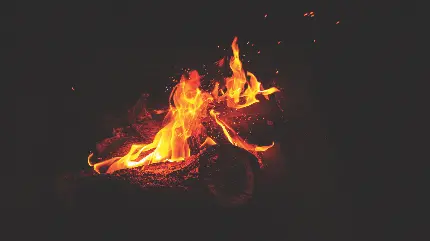 سفارش تابلو آتش و هیزم در حال سوختن با کیفیت بالا
