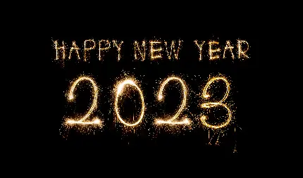 تابلو شاسی سال نو 2023 با آتش‌بازی و پس‌زمینه دارک