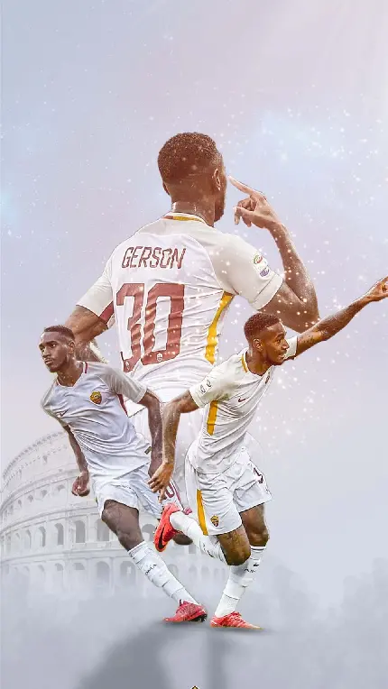 چاپ پوستر عکس پس زمینه AS Roma با ابعاد 1080x1920 و کیفیت 1080p