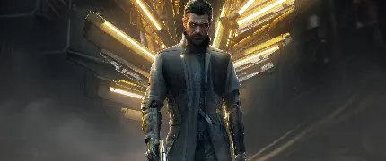 چاپ پوستر بک گراند Deus Ex با گرافیک سه بعدی و کیفیت Ultra HD