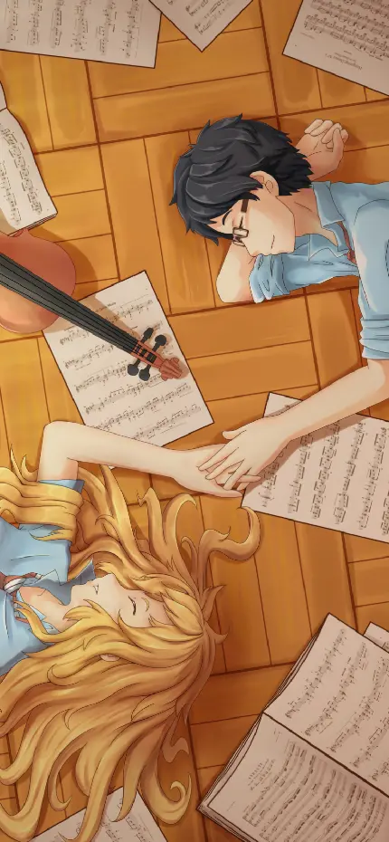 تابلو نقاشی انیمه Your Lie in April طرح احساسی
