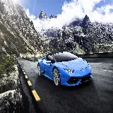 چاپ قاب موبایل و گوشی چاپ تابلو لامبورگینی هوراکان آبی متالیک برای اتاق خواب