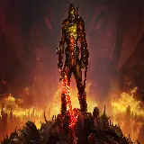 چاپ قاب موبایل و گوشی تابلو بازی doom eternal با طرح doomguy برای اتاق گیمینگ