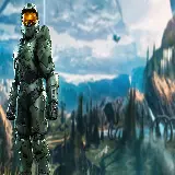 چاپ قاب موبایل و گوشی تابلو بازی halo infinite با طرح master chief برای اتاق گیمینگ