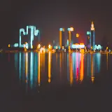 خرید پوستر شهر شب با افکت محو برای پذیرایی