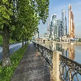 چاپ قاب موبایل و گوشی خرید تابلو دیواری مسکو با آسمانخراش‌های مدرن