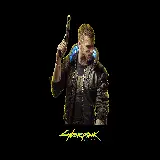 چاپ قاب موبایل و گوشی پوستر دیواری بازی Cyberpunk 2077 با پس زمینه سیاه برای اتاق