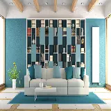 چاپ قاب موبایل و گوشی خرید تابلو اتاق آبی و سفید با طرح مینیمال برای اتاق خواب