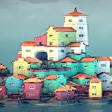 چاپ قاب موبایل و گوشی چاپ تابلو تاون اسکیپر با طرح شهرسازی برای اتاق کار