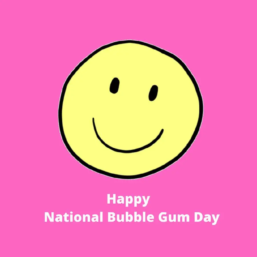 عکس نوشته روز جهانی bubble gum برای رسانه ای اجتماعی