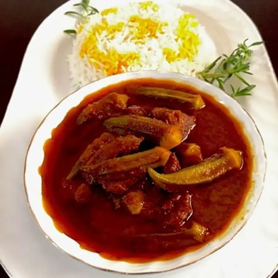 عکس خورشت بامیه غذای اصیل ایرانی با کیفیت بالا