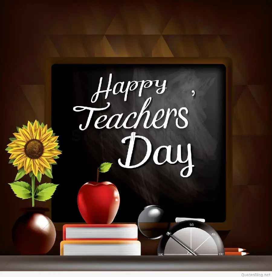عکس نوشته فانتزی و دوست داشتنی تبریک روز معلم به انگلیسی