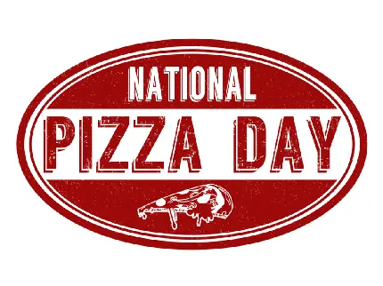 عکس نوشته روز ملی پیتزا یکی از محبوب ترین غذاها در آمریکا