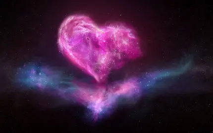 عکس قلب عاشقانه کهکشانی با کیفیت HD برای تصویر زمینه