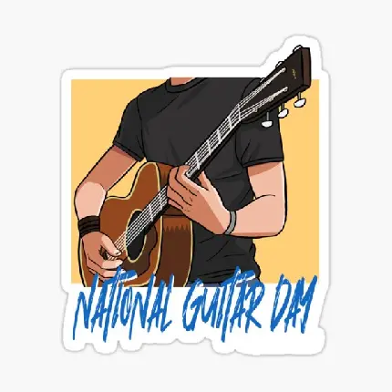 عکس نوشته روز جهانی گیتار خود را بیرون آورید برای موسیقی دان ها