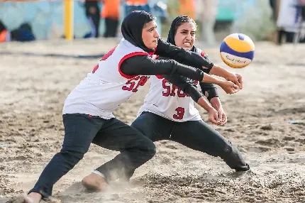 عکس پروفایل مهیج والیبال ساحلی دختران ایرانی با کیفیت بالا