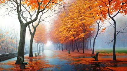 عکس برگ پاییزی فانتزی