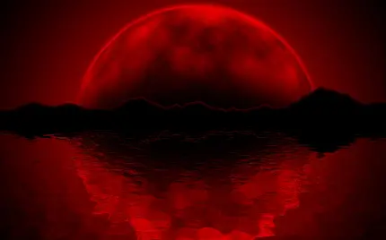 عکس با کیفیت ماه قرمز