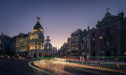 دانلود تصویر زمینه و والپیپر منظره شهر مادرید پایتخت اسپانیا