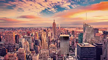 عکس زیبا از مرکز شهر و ساختمان های نیویورک با کیفیت 4K