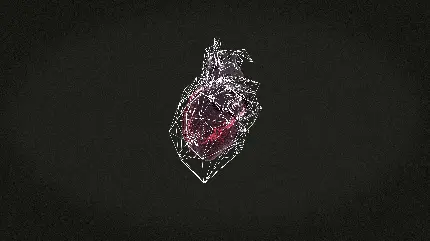 عکس قلب چند ضلعی با کیفیت بالا برای پس زمینه کامپیوتر