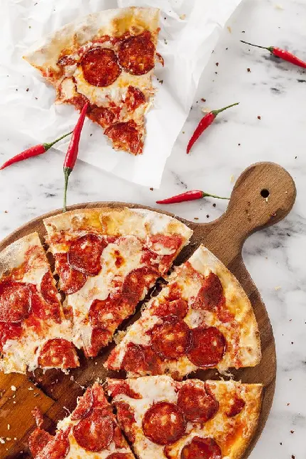 عکس فست فود پیتزا با کیفیت بالا برای روز بین المللی pizza