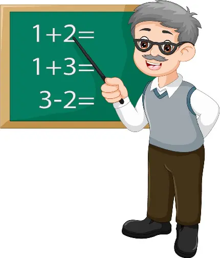 والپیپر فول اچ دی معلم پیر و کارتونی در حال آموزش ریاضی