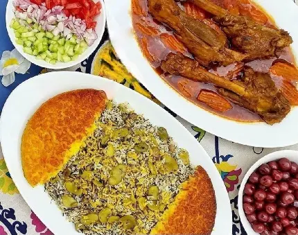 عکس باقالی پلو غذای ایرانی