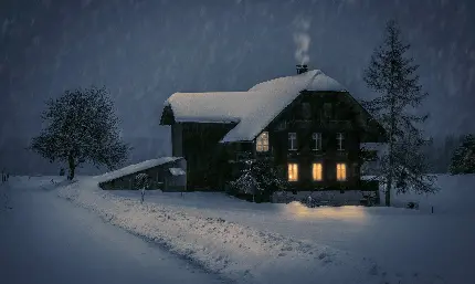 تصویر زمینه از فصل زمستان و بارش برف برای دسکتاپ ویندوز