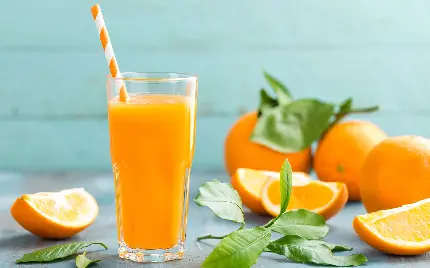 عکس تبلیغاتی آب پرتقال طبیعی و هوس انگیز با کیفیت بالا