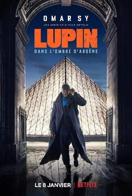 پوستر سریال لوپین درباره زندگی سارق جوانی به اسم آسان دیوپ