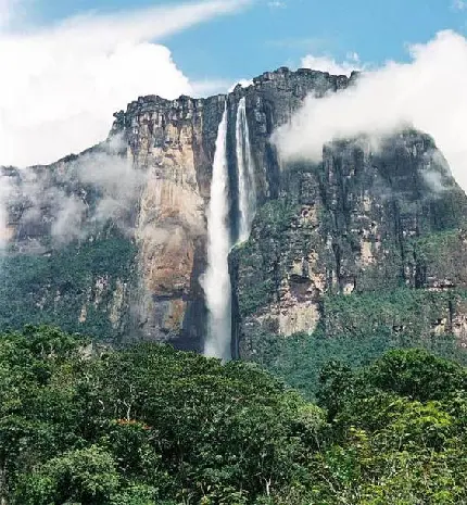 والپیپر آبشار سالتو انجل بزرگترین آبشار جهان با کیفیت عالی