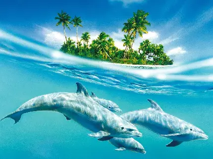 عکس زیباترین دلفین ها برای تصویر زمینه