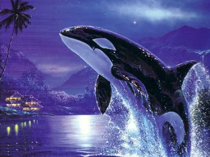 عکس نقاشی نهنگ قاتل با کیفیت بالا