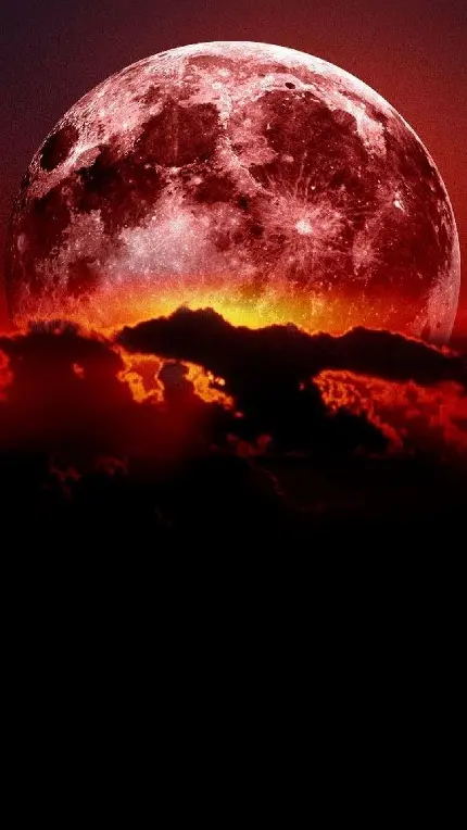 عکس بک گراند ماه قرمز