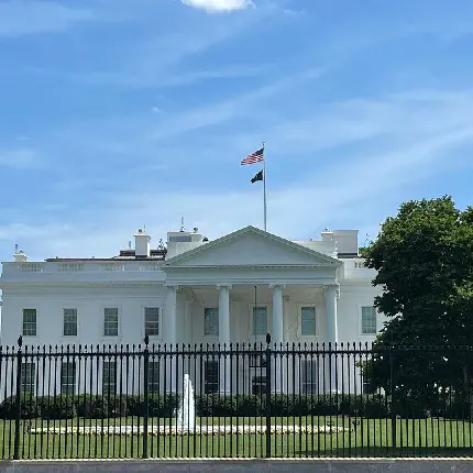 عکس نمای بیرونی کاخ سفید
