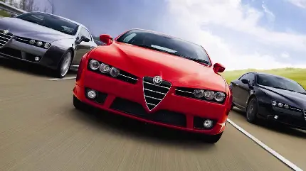 عکس زیبای خودرو آلفا رومئو قرمز برای پروفایل با بهترین کیفیت