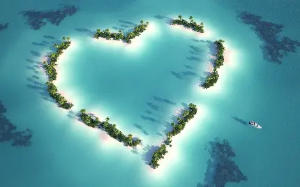 عکس و تصویر زمینه از درختان زیبای دریا به شکل قلب 