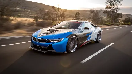 عکس زیبا از bmw i8 کوپه با کیفیت بالا