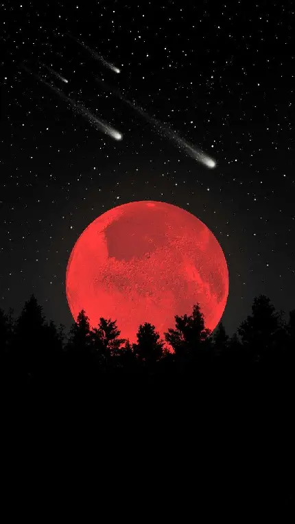دانلود عکس ماه قرمز با کیفیت بالا