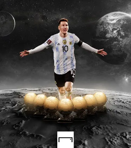 عکس لیونل مسی فوتبالیست آرژانتینی و دارنده هفت توپ طلایی