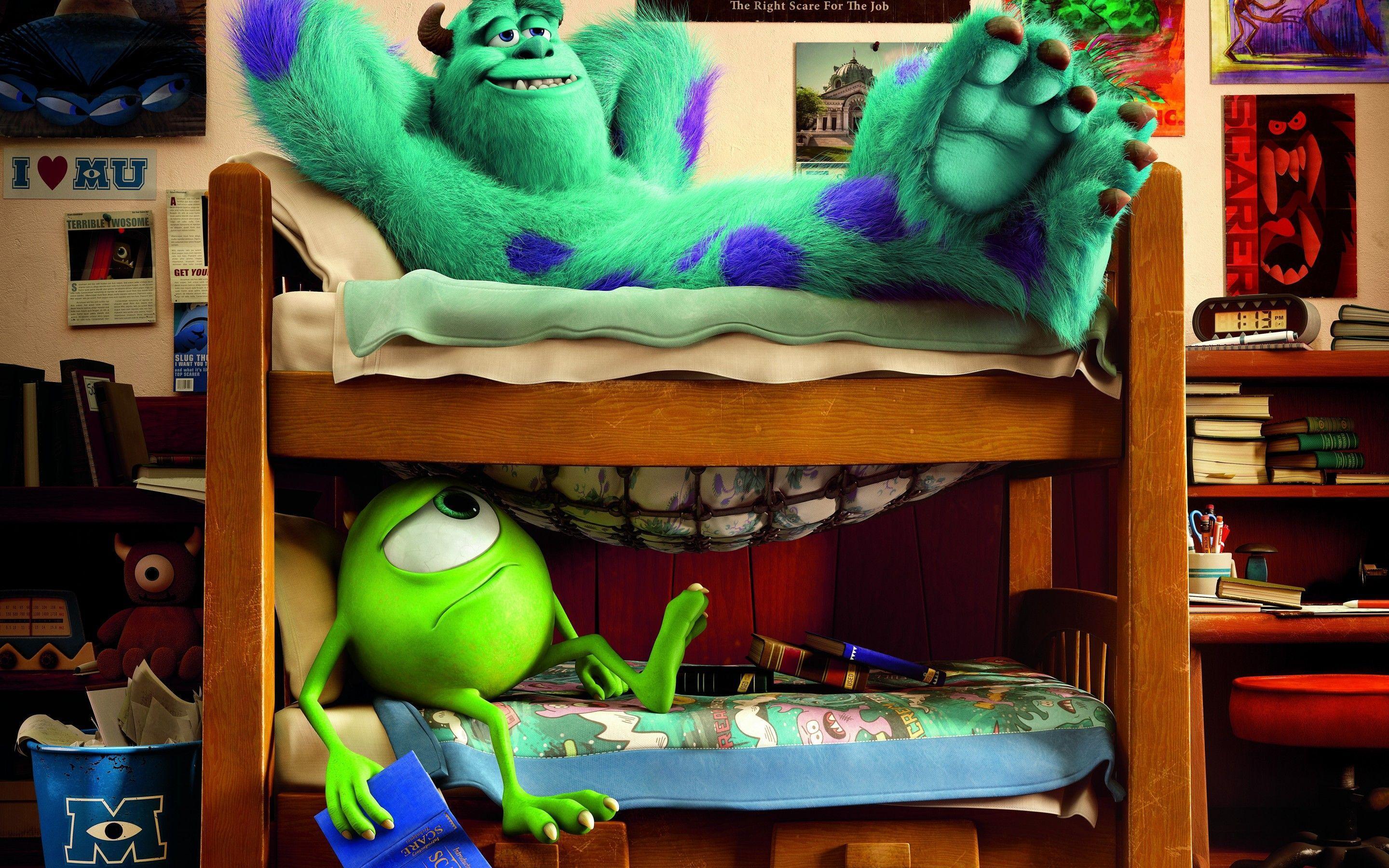 والپیپر دو شخصیت مهم در کارتون Monsters University