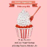 عکس نوشته روز جهانی frozen yogurt برای پروفایل تلگرام