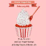 چاپ قاب موبایل و گوشی عکس نوشته روز جهانی frozen yogurt برای پروفایل تلگرام