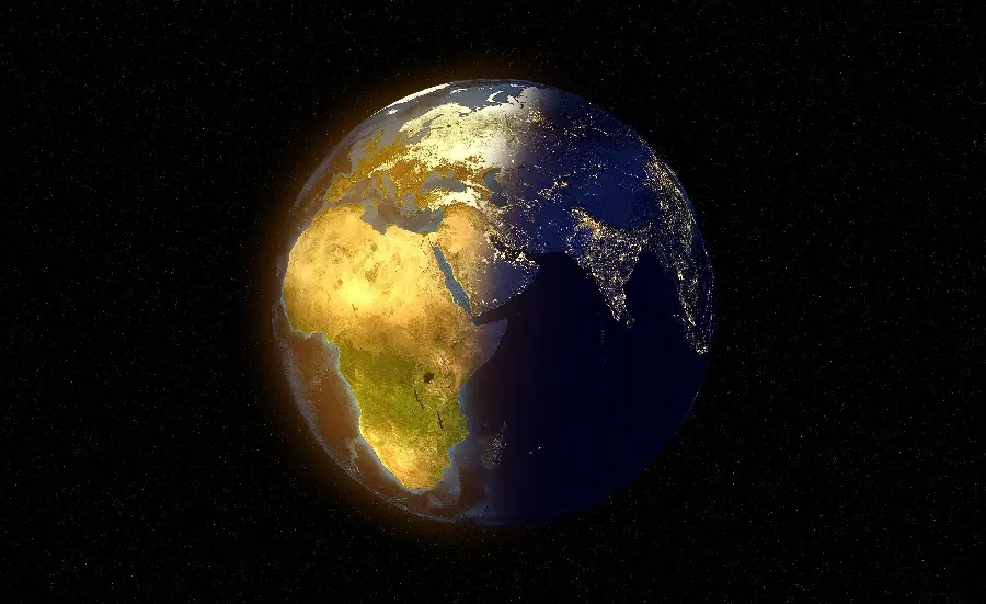 دانلود عکس باحال کره نیمه روشن زمین با عالی ترین کیفیت برای دسکتاپ
